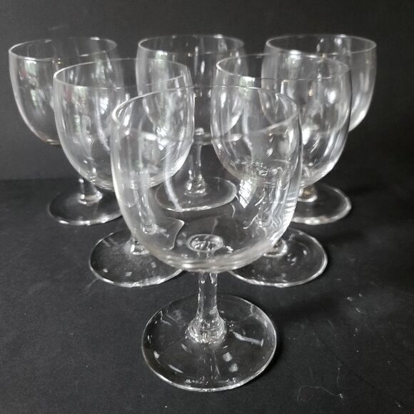 Vintage Crystal Claret‎ 6 OZ Red Wine Glasses 5.25" Stemware - Picture 4 of 6